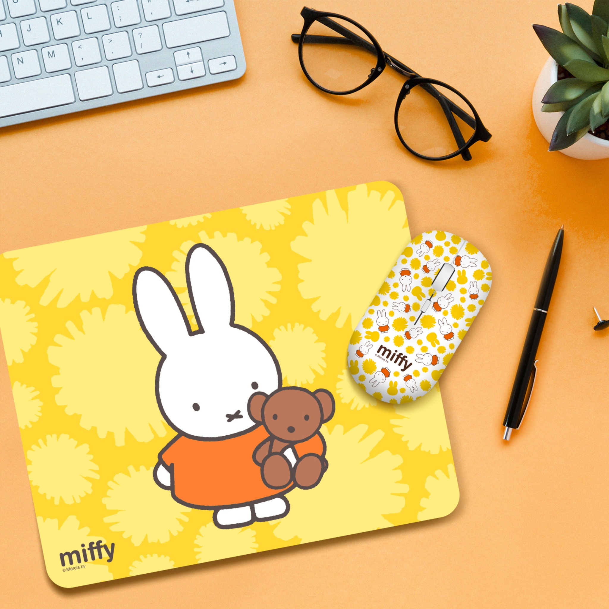 Miffy MIF31 2.4G無線鼠標+鼠標墊 套裝 | 舒適辦公 | 2.4G無線連接技術 | 便攜式滑鼠套裝