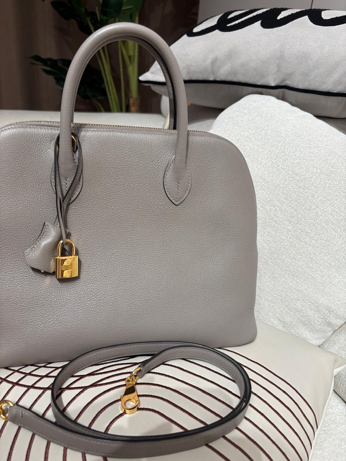 Hermes Bolide 1923 30 STAMP Y M8銀河灰 100%Authentic,98%new ✅key lock ✅dust bag✅box