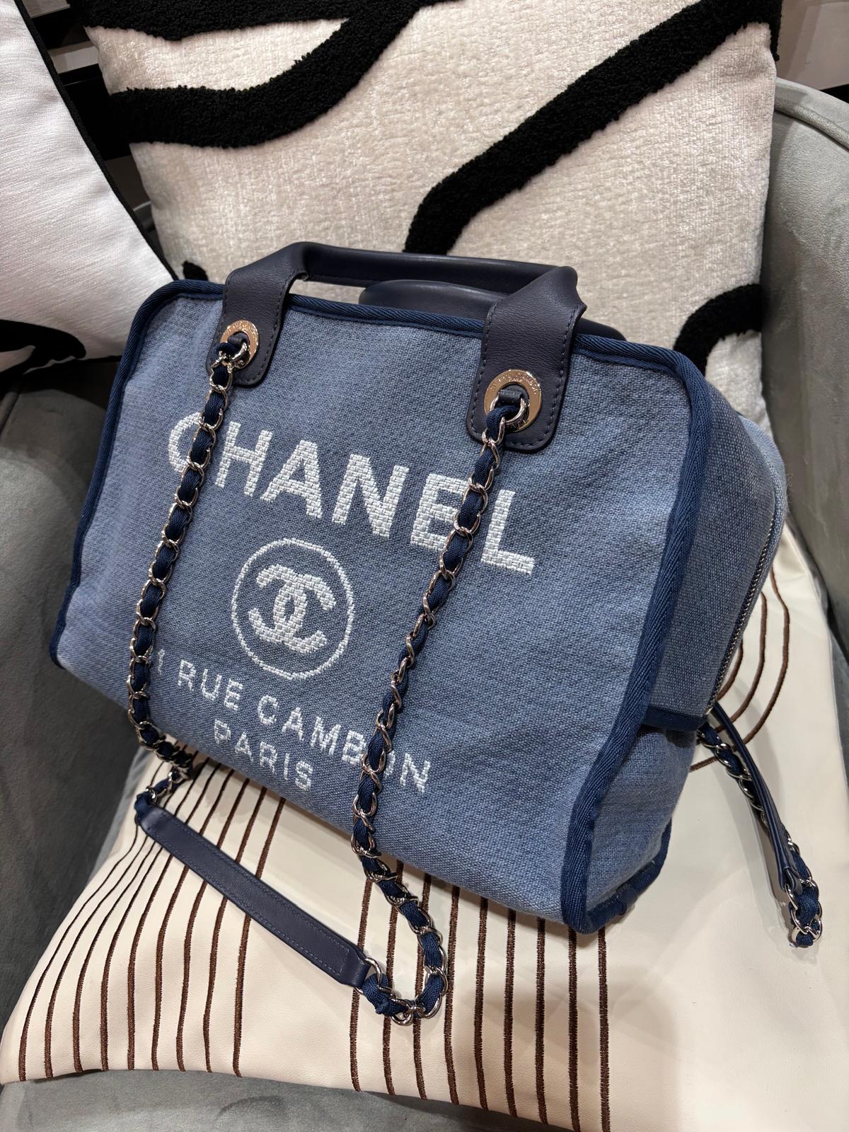 Chanel Deauville Boston 2Way Bag 100%Authentic,93%new✅20card✅dust bag 