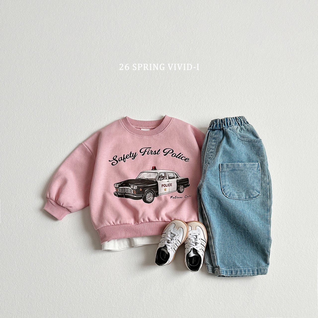 🌸預訂 韓國直送🌸🇰🇷VIVIDI三色車車印花寬鬆衛衣