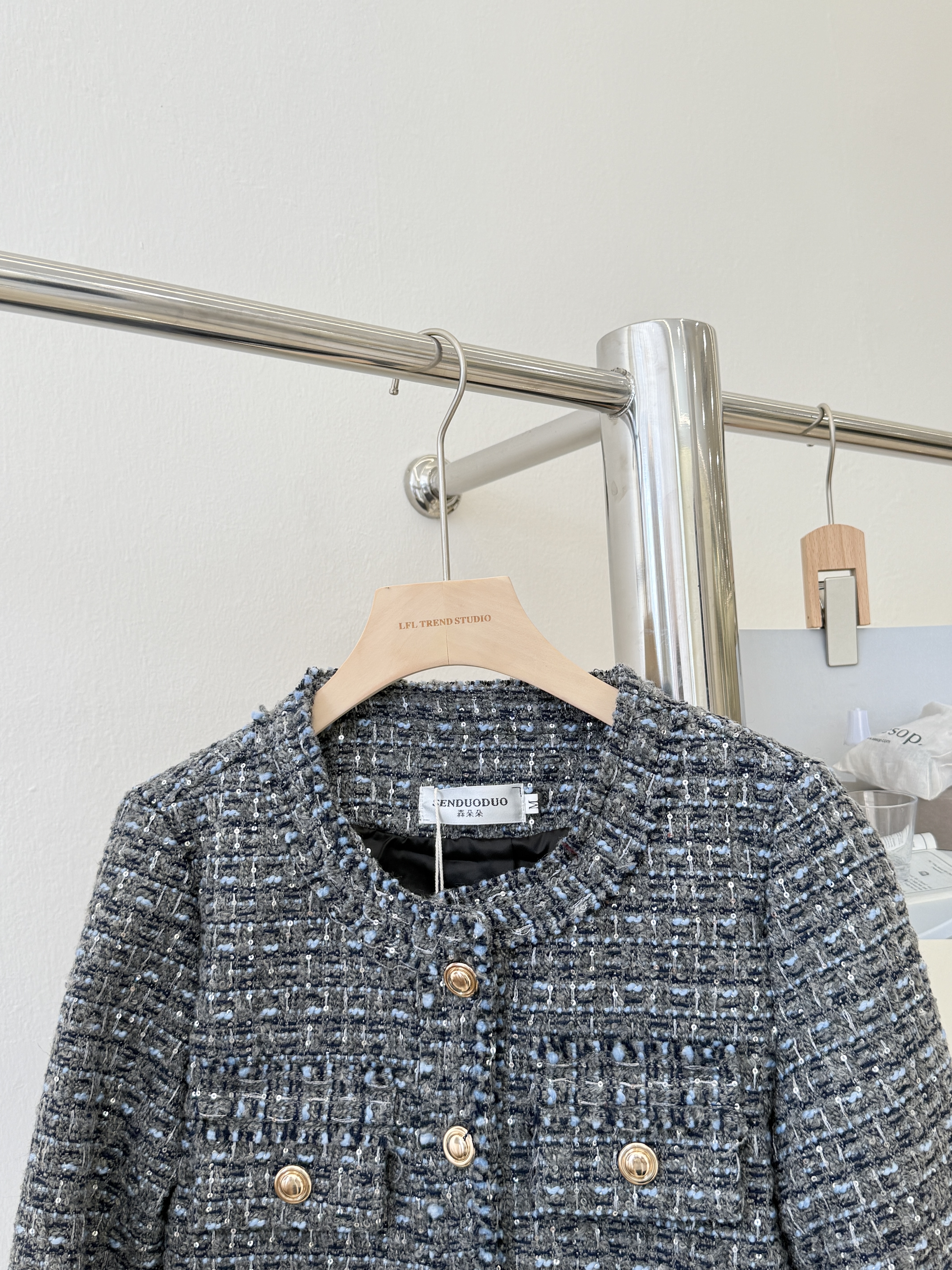 6842 时尚名媛小香风外套