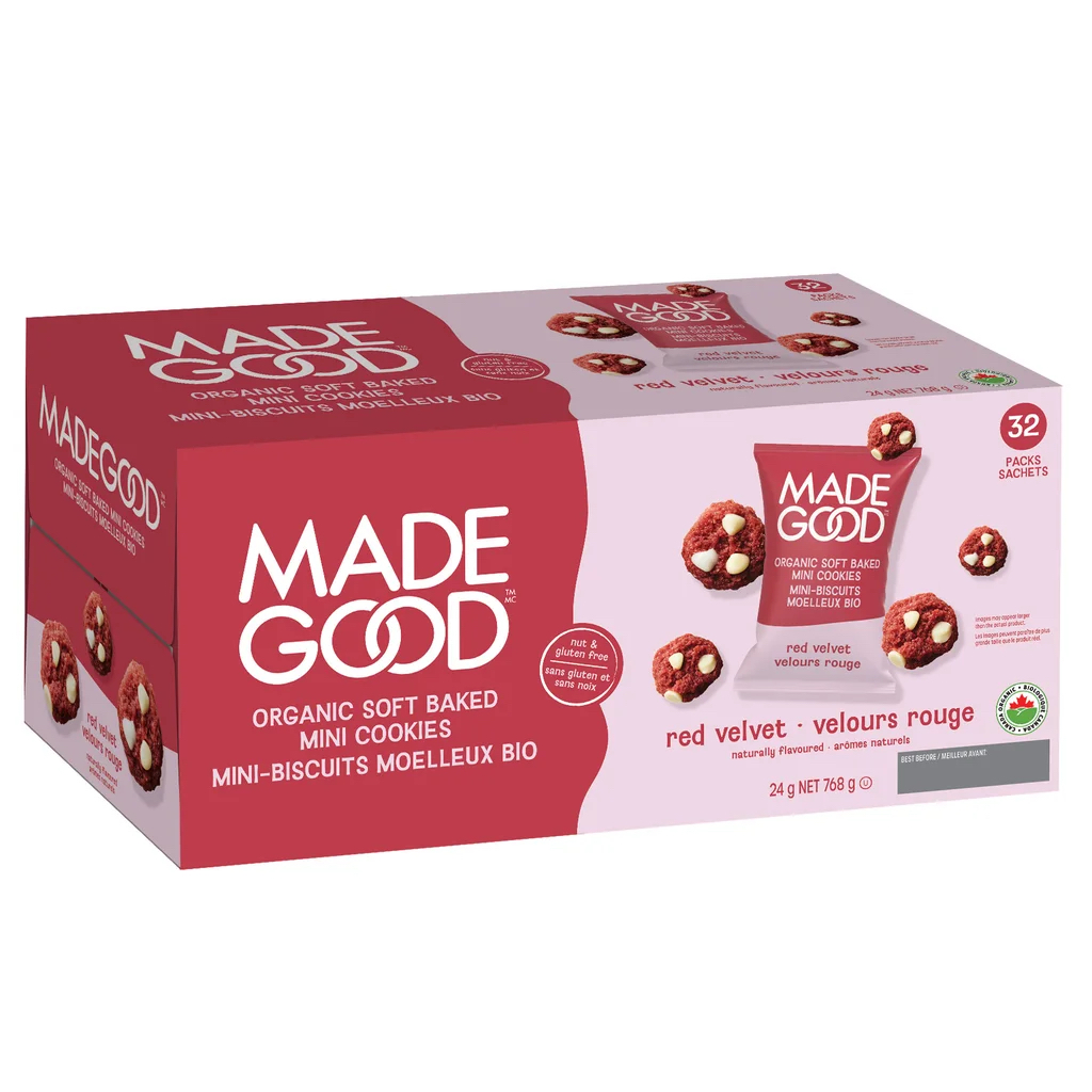 加拿大 Made Good Red Velvet Cookies 紅絲絨迷李曲奇 768g (一盒32包) 