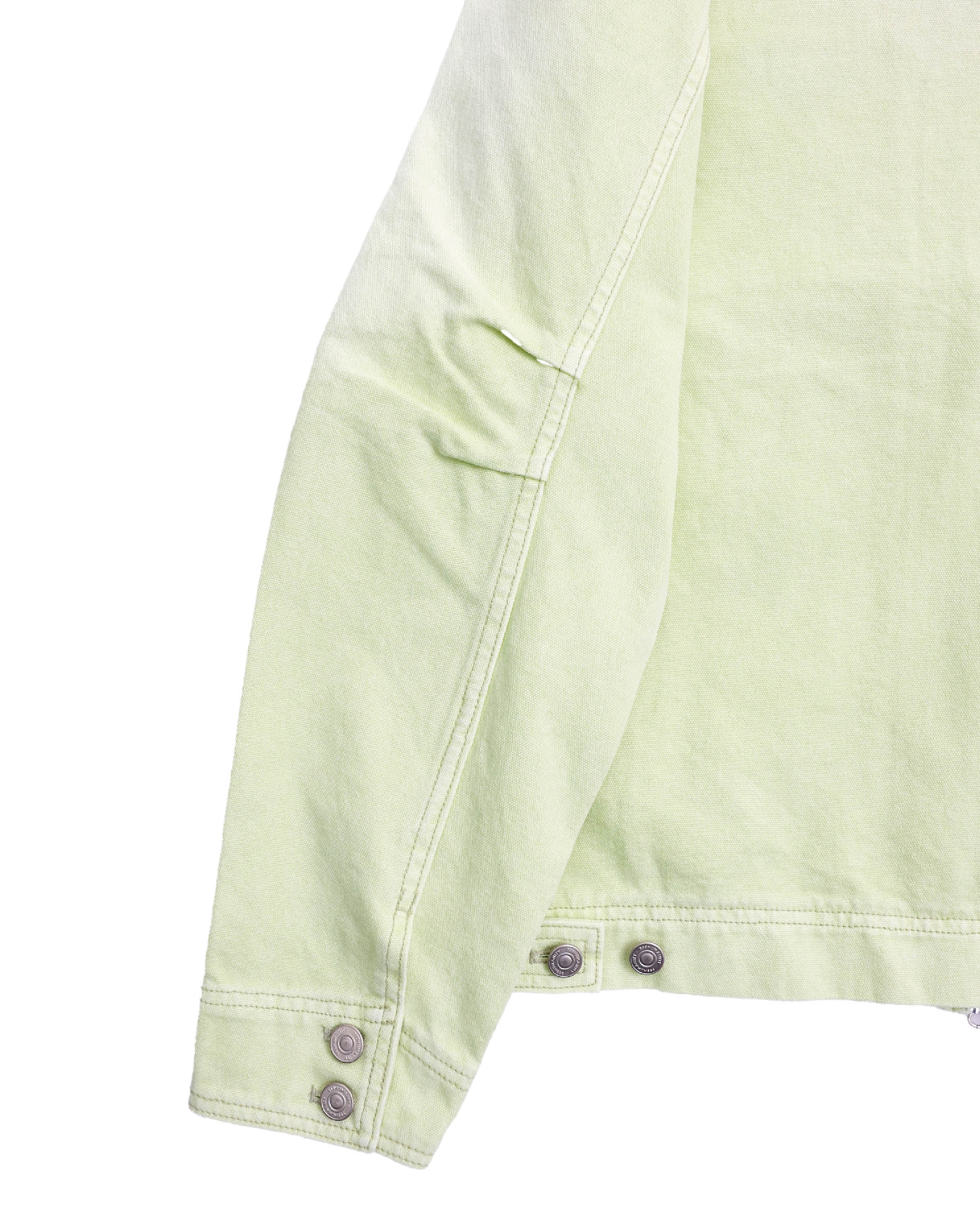 999HUMANITY  - WASHED CANVAS TRUCKER JACKET (LIGHT GREEN)