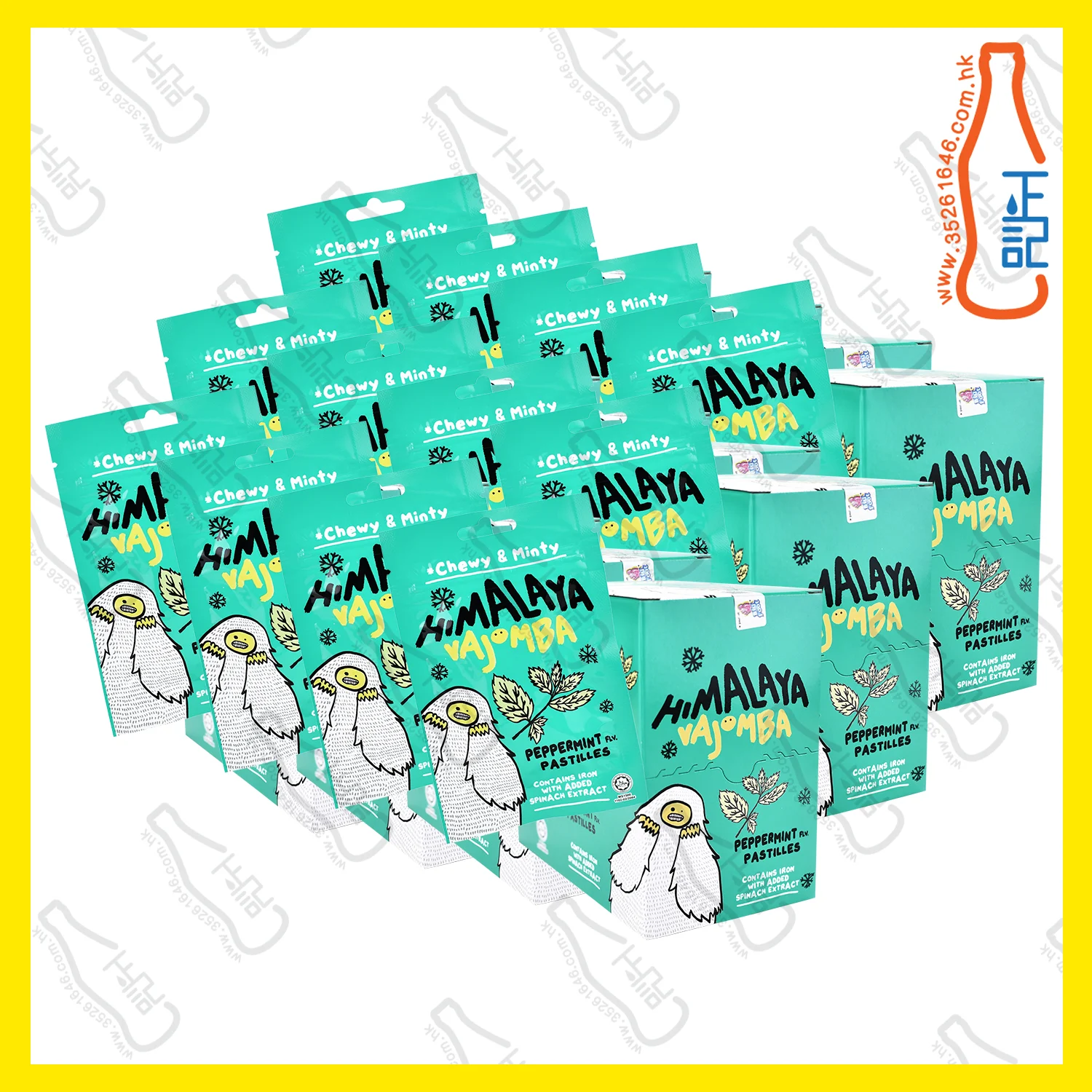 ==BIG8888 Himalaya 皇炸萌爸軟糖- 薄荷味 12包 x【12盒】/箱