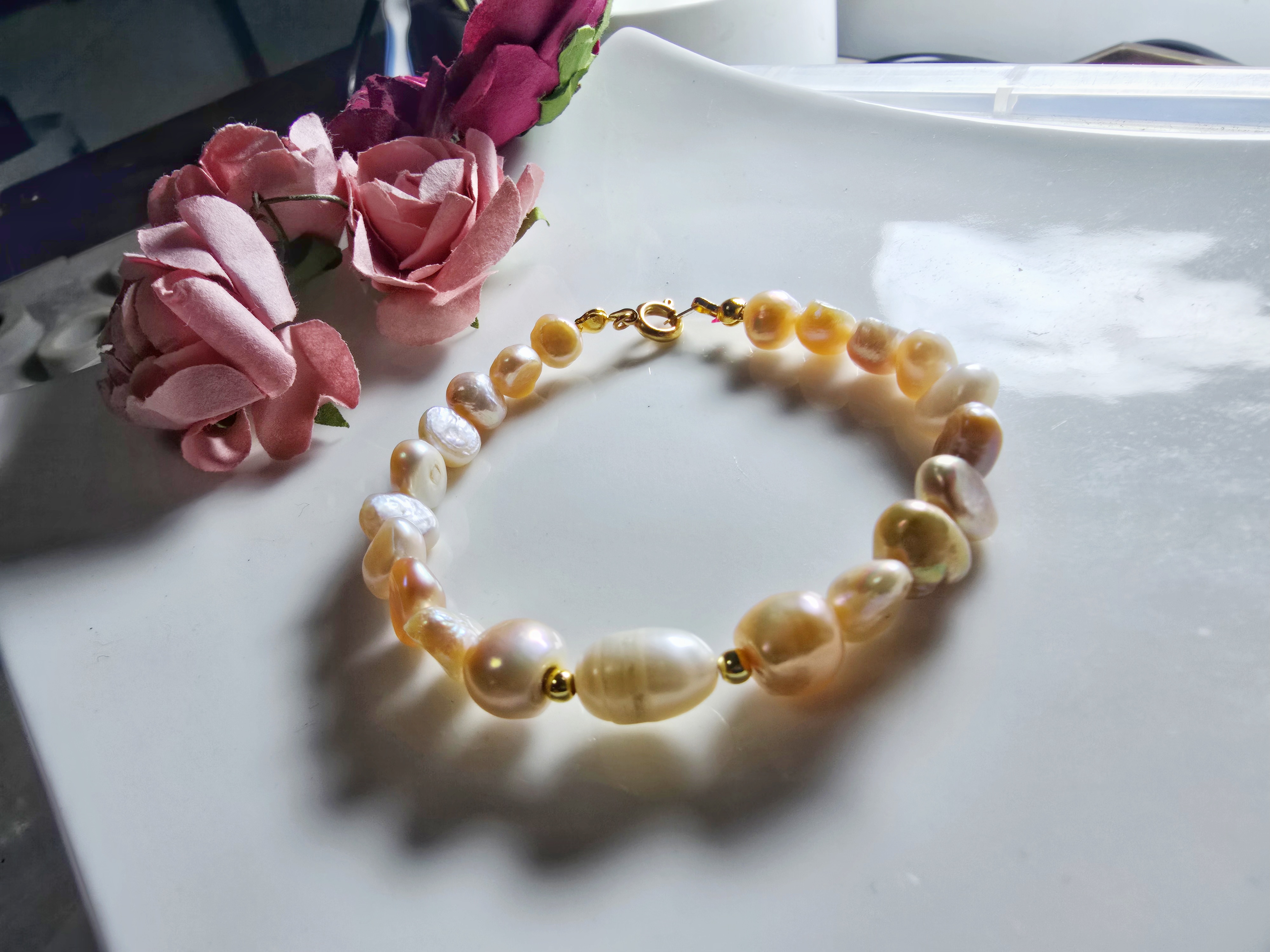 FWP0125-14  天然珍珠復古手鏈