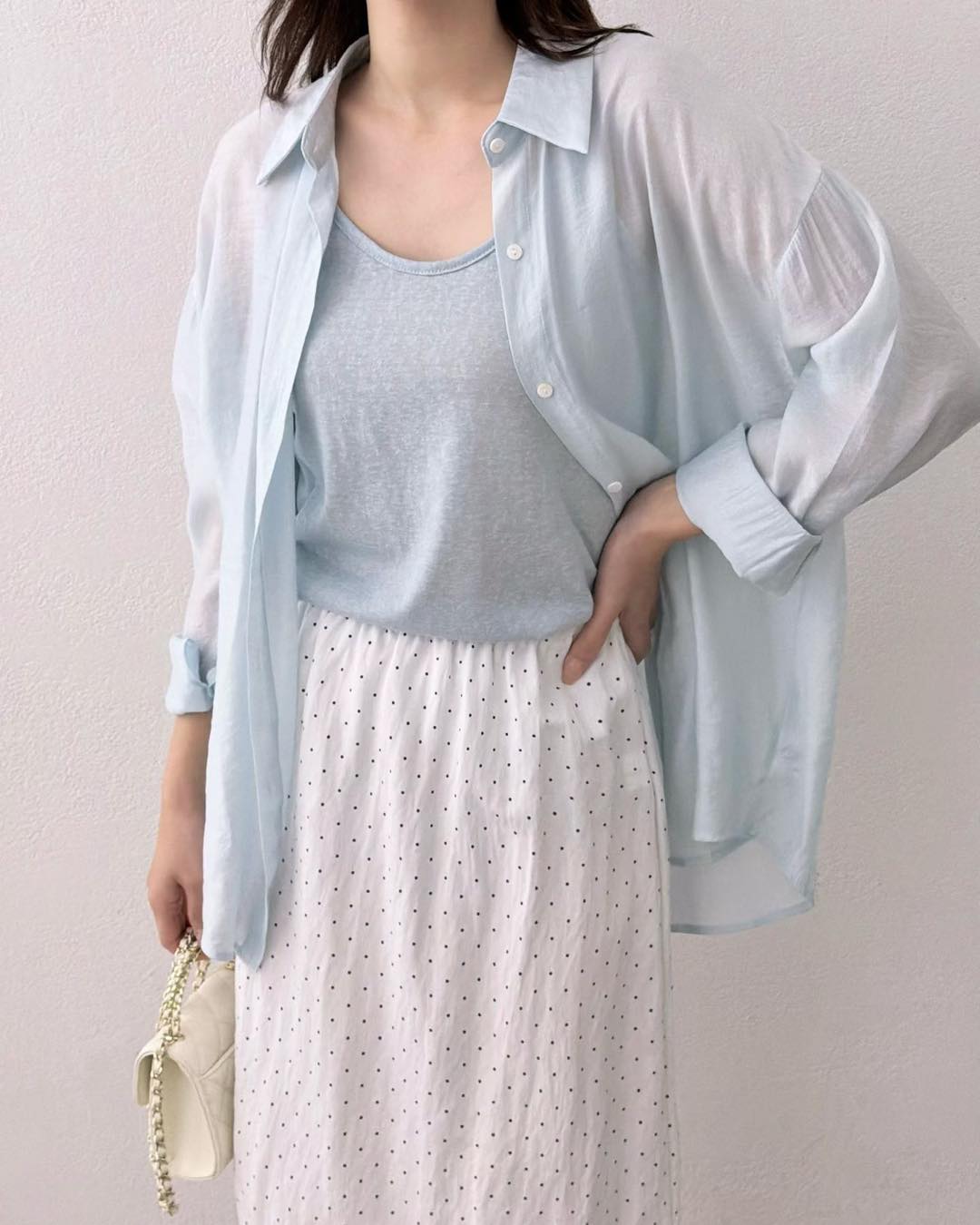 超薄防曬衫+吊帶打底