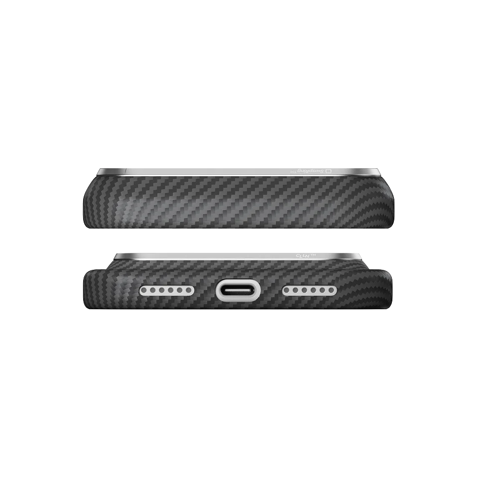 Pitaka Edge Case for iPhone 18 Series - 600D Black/Grey Twill