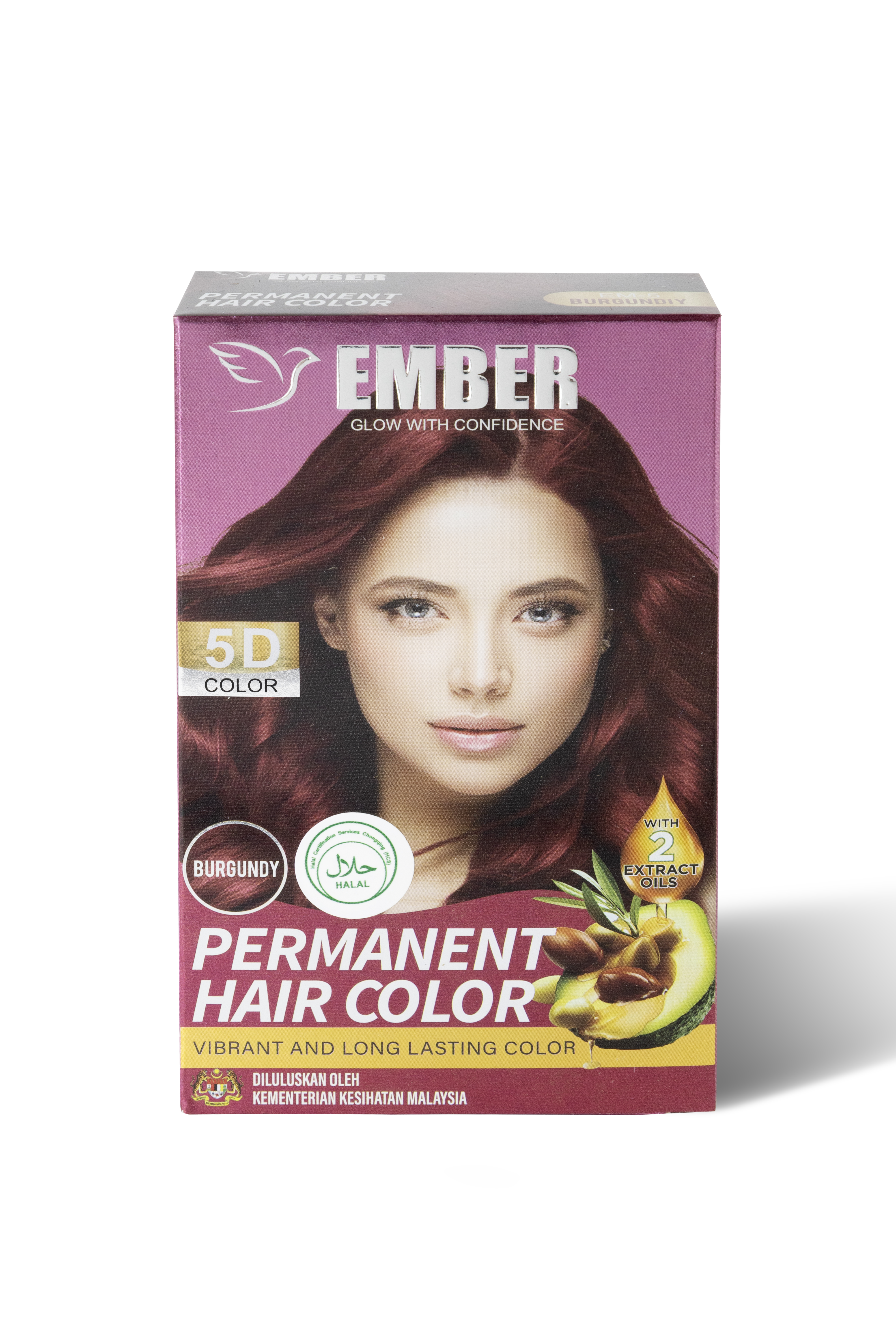 EMBER Permanent Hair Color 30ML / EM-5 / RED BURGUNDY