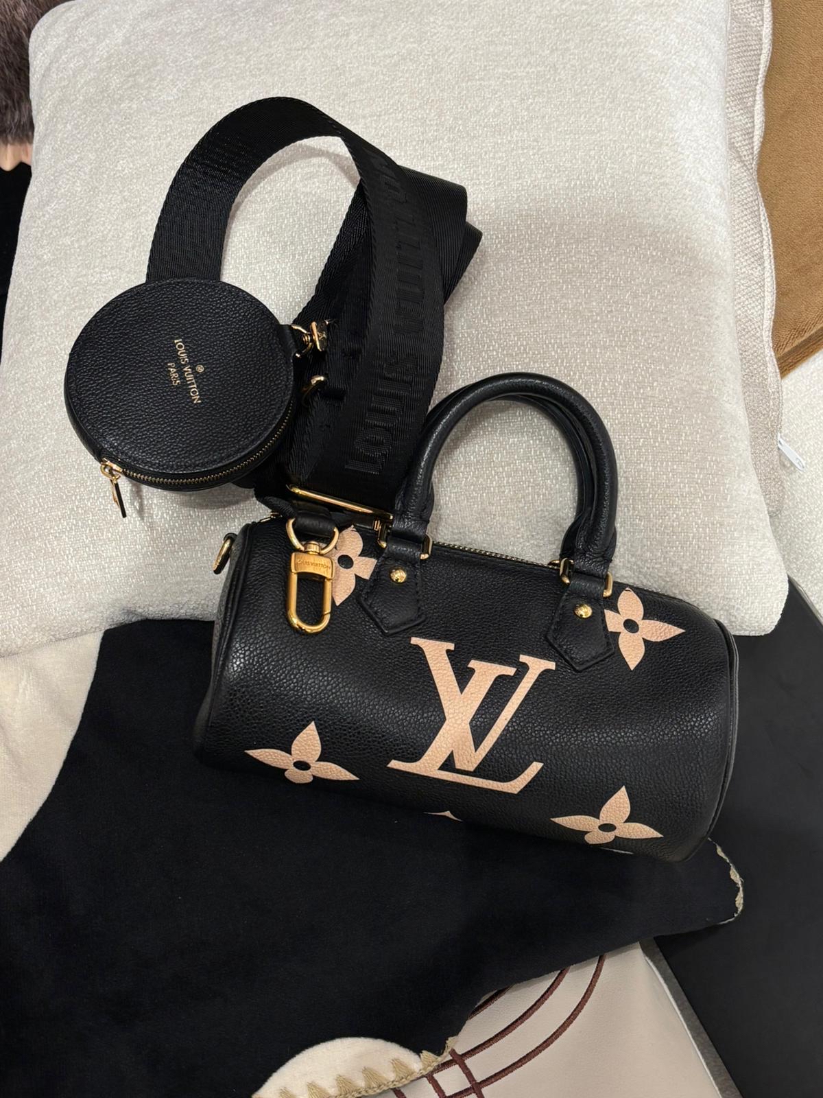 Lv Papillon BB M45980 Empreinte Monogram Calfskin 2way Bag NFC 100%Authentic ,95%new ✅dust bag✅Strap