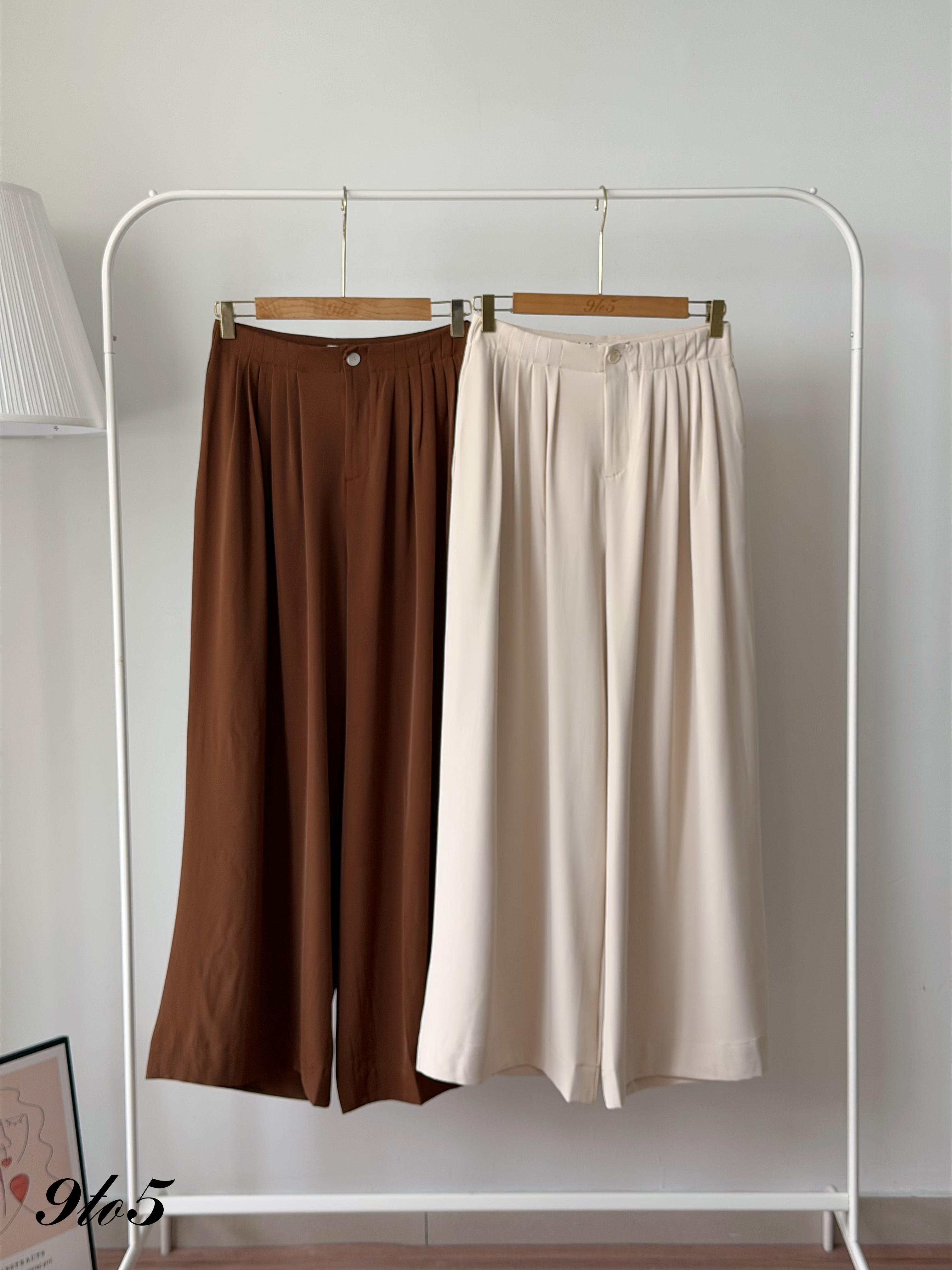 S2043 Wide Leg Long Pants - 4 Colors 