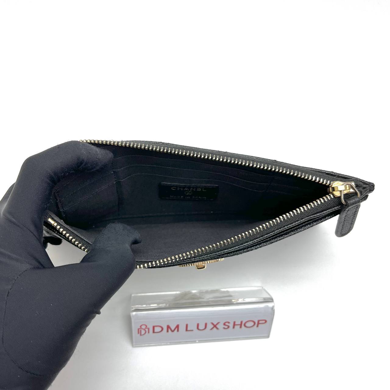 Chanel Mademoiselle Caviar Zip Pouch (Serial 27)