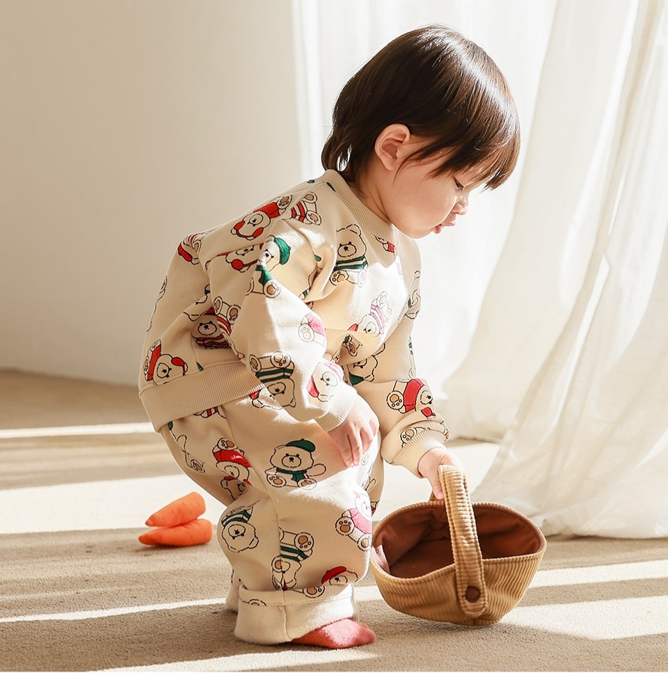 UBMOM 2023 Winter Teddy Series Berry Teddy 長褲-米色