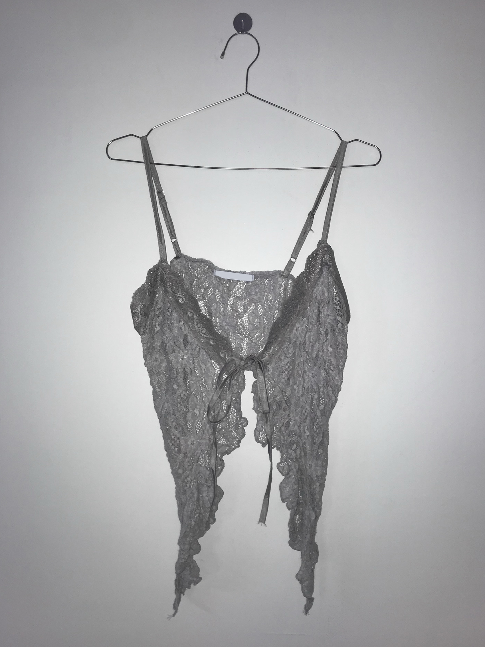 Sheer Lace Ruffled Cami