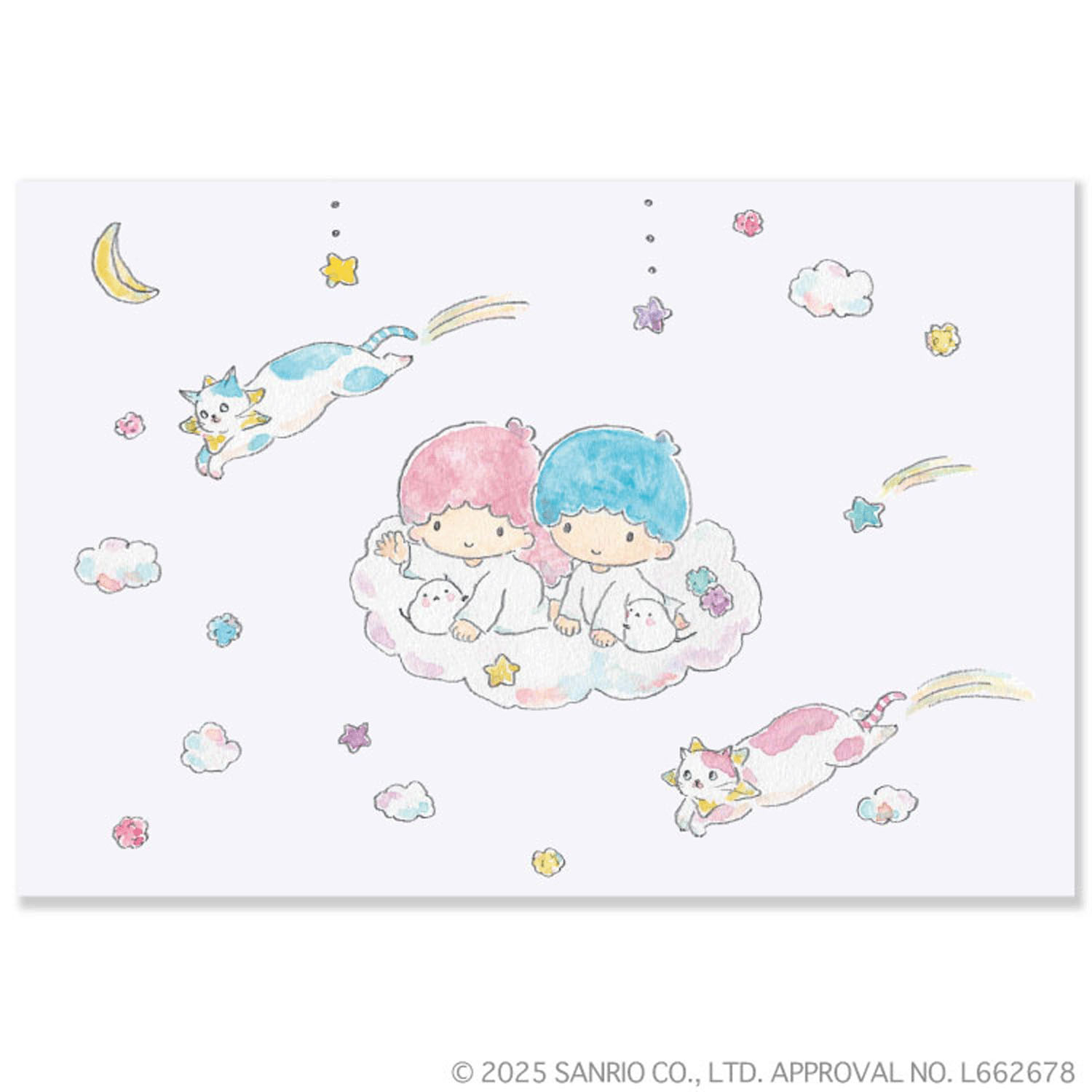 Tocorocomugi × Sanrio - 明信片 (Little Twin Stars流星款)