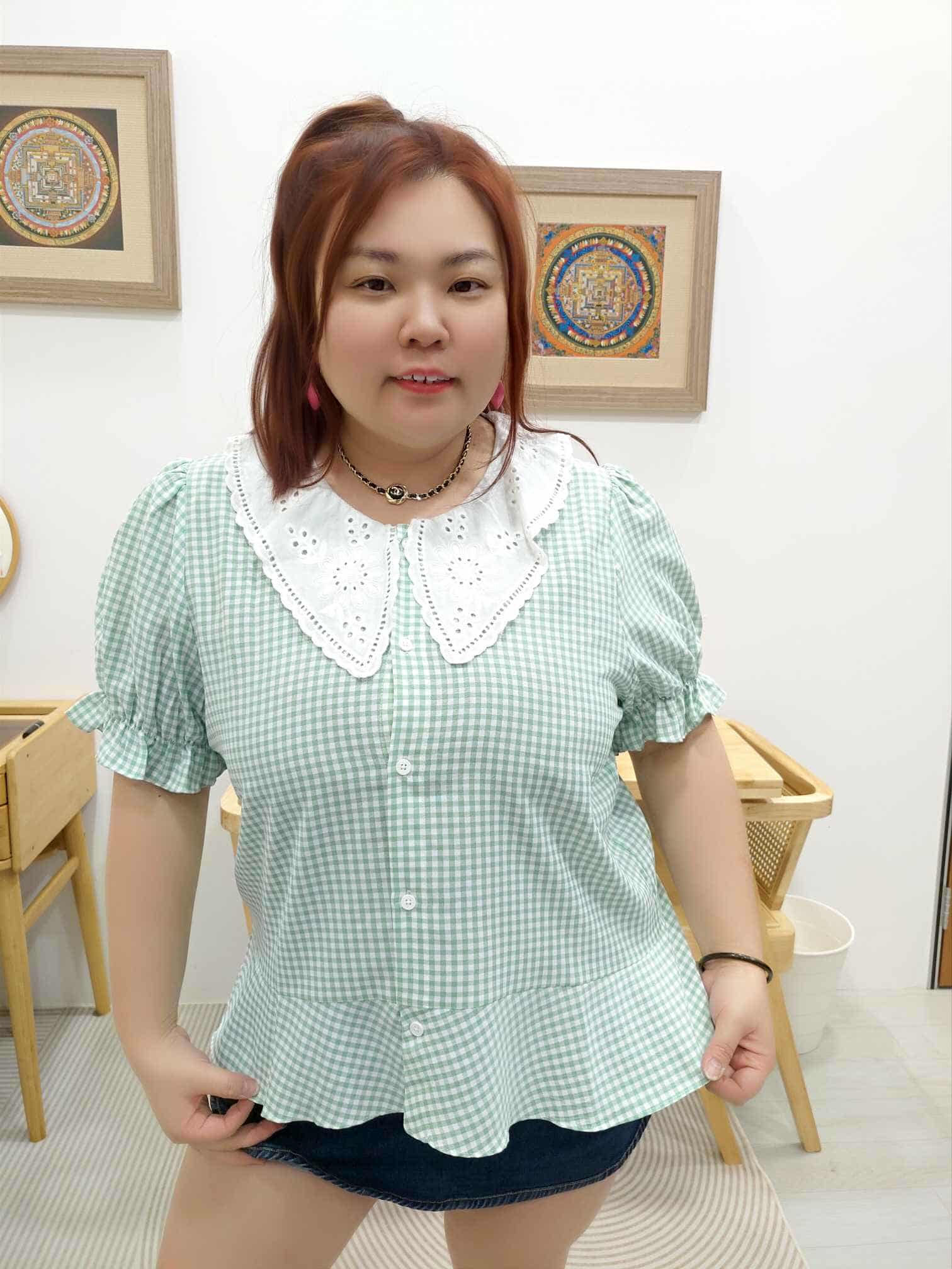 OTB11 CC281943 娃娃领格子款上衣