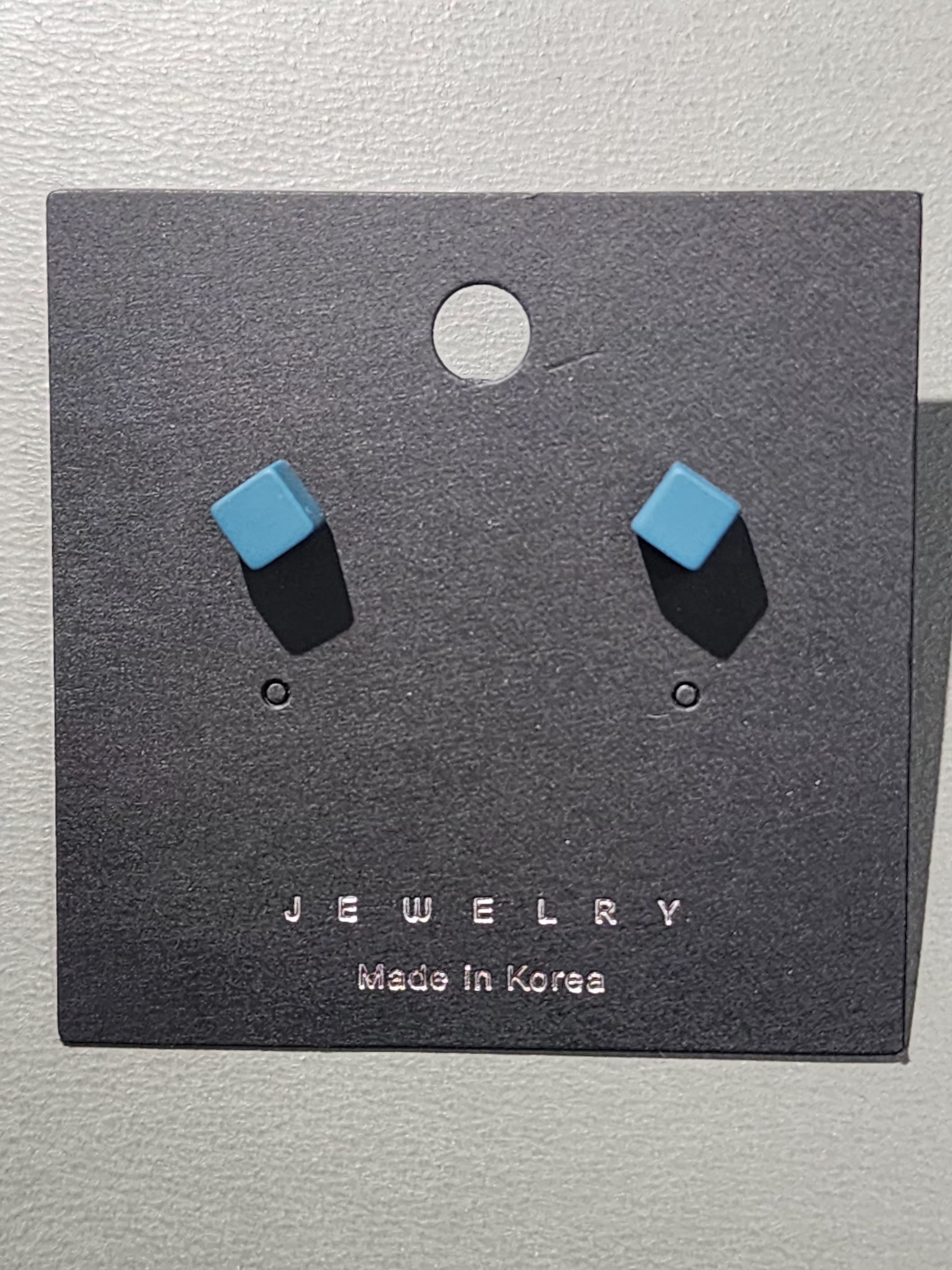 Ocr Matte Cube Stud Earrings