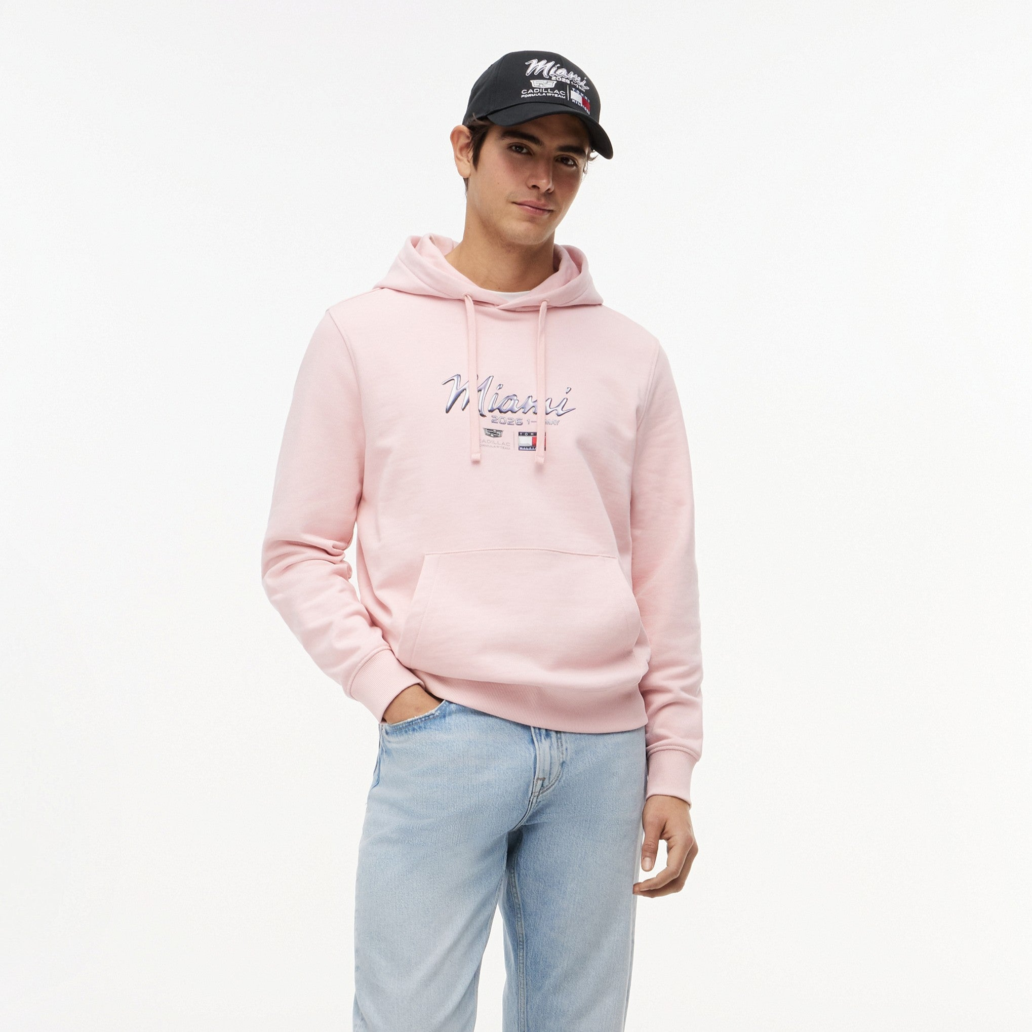 TH x Cadillac F1 Team 凱迪拉克車隊 2026 Miami GP特別版連帽衛衣 (黑/粉) MN00065