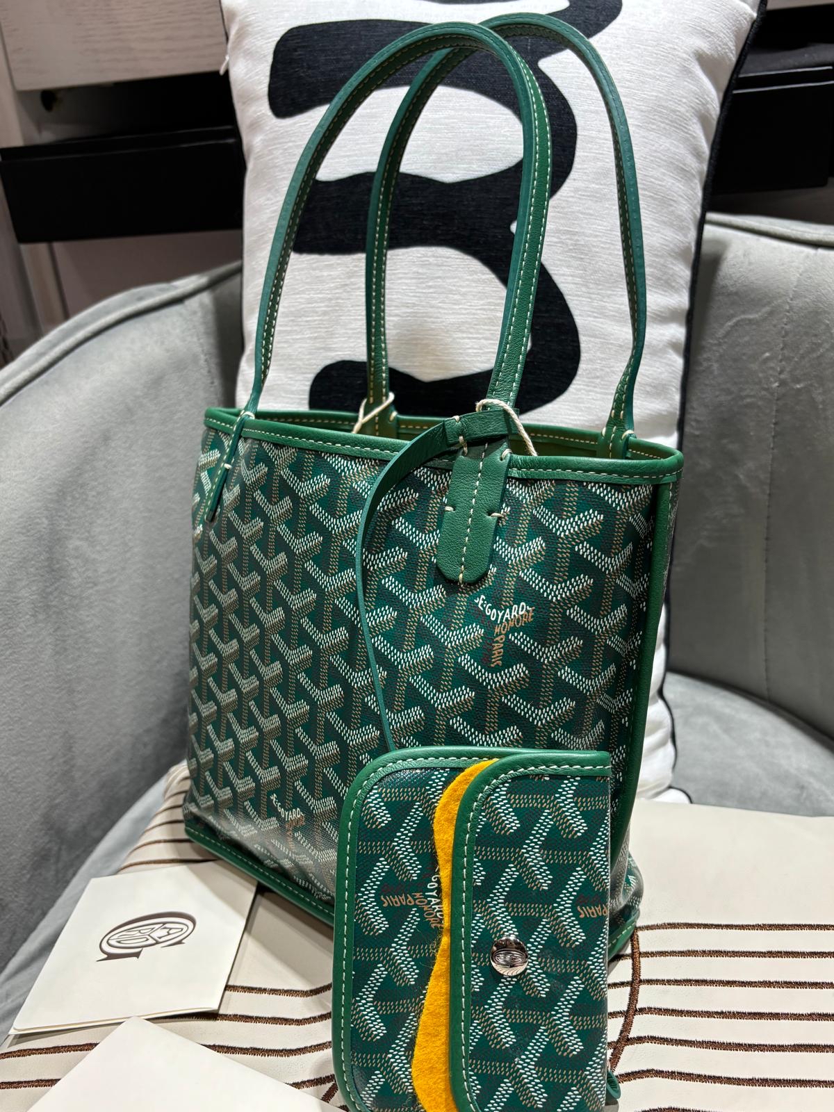 Goyard Anjou Mini Tote Bag VERT 100%Authentic, 99%new ☑️專門店收據☑️Pouch☑️Dust bag