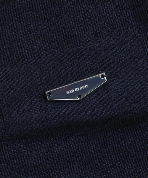 Fine Merino Wool V-Neck Knit - Navy