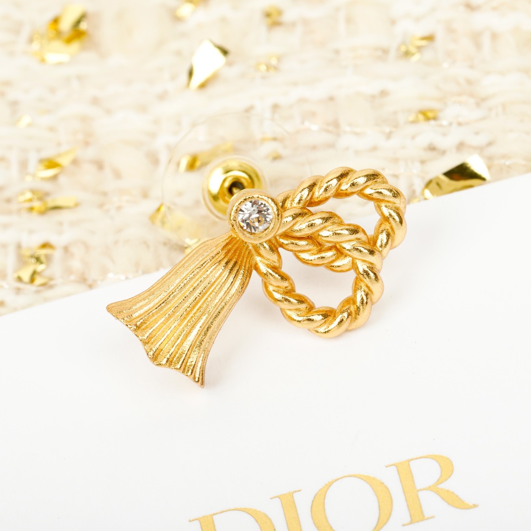【原單】Dior 金色鈴鐺耳環 - 禮盒裝
