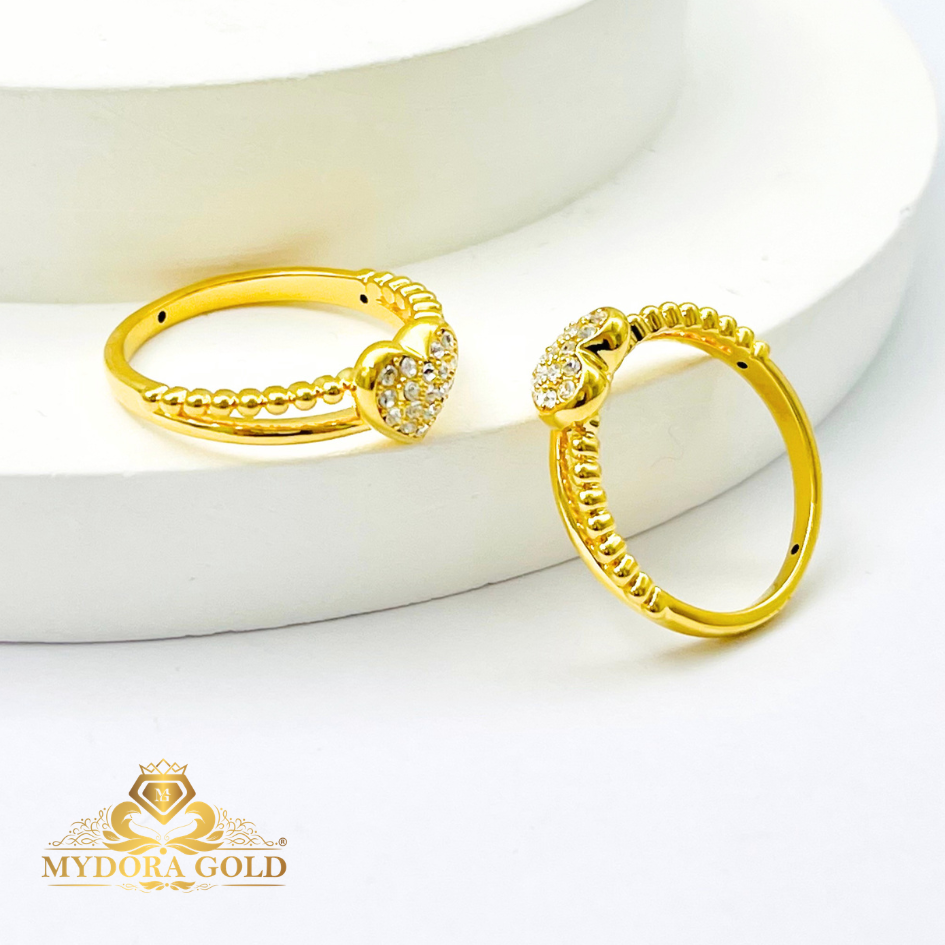 MYDORA Cincin CZ Love Minimalist (5G) l EMAS 916/22K