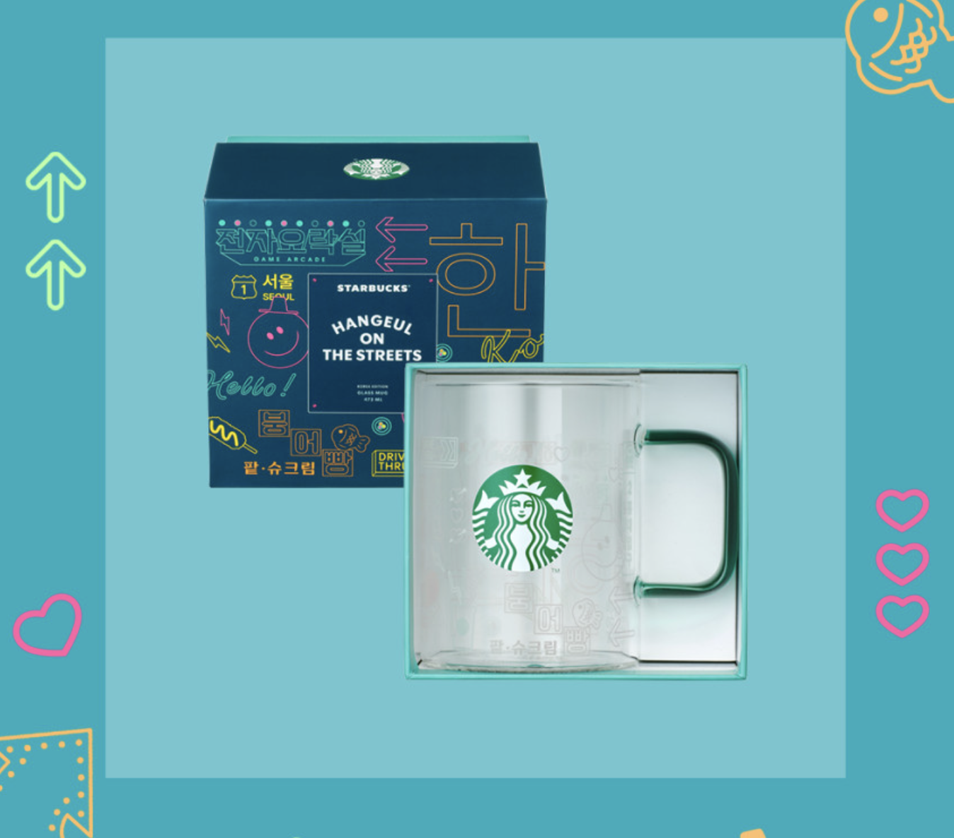 韓國 Starbucks 星巴克 感溫變色 冷飲 玻璃杯 473ml｜Hangeul in Lights
