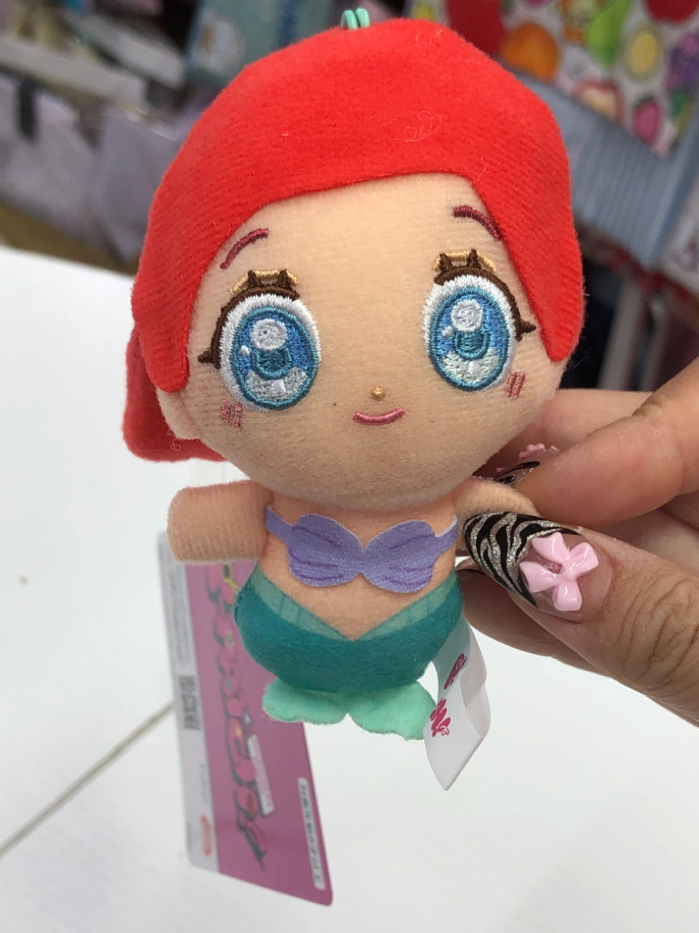 日本直送日本版長髮公主貝兒公主美人魚公仔掛飾 