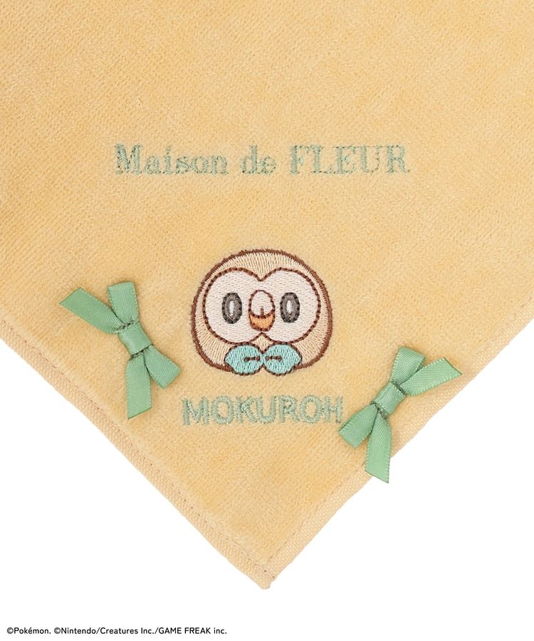 🎀【預訂】 PokePeace x Maison de FLEUR 刺繡手帕 - Mokuroh