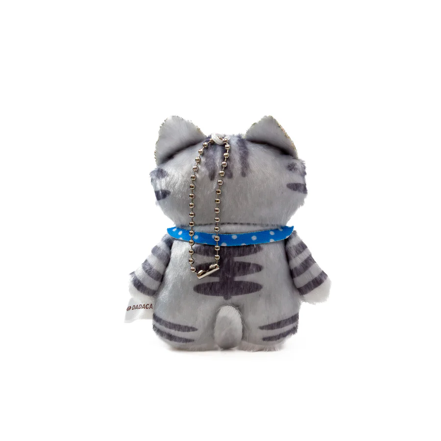 Cacaocat 毛公仔掛飾 - 灰色條紋貓 - 「灰條小貓」 