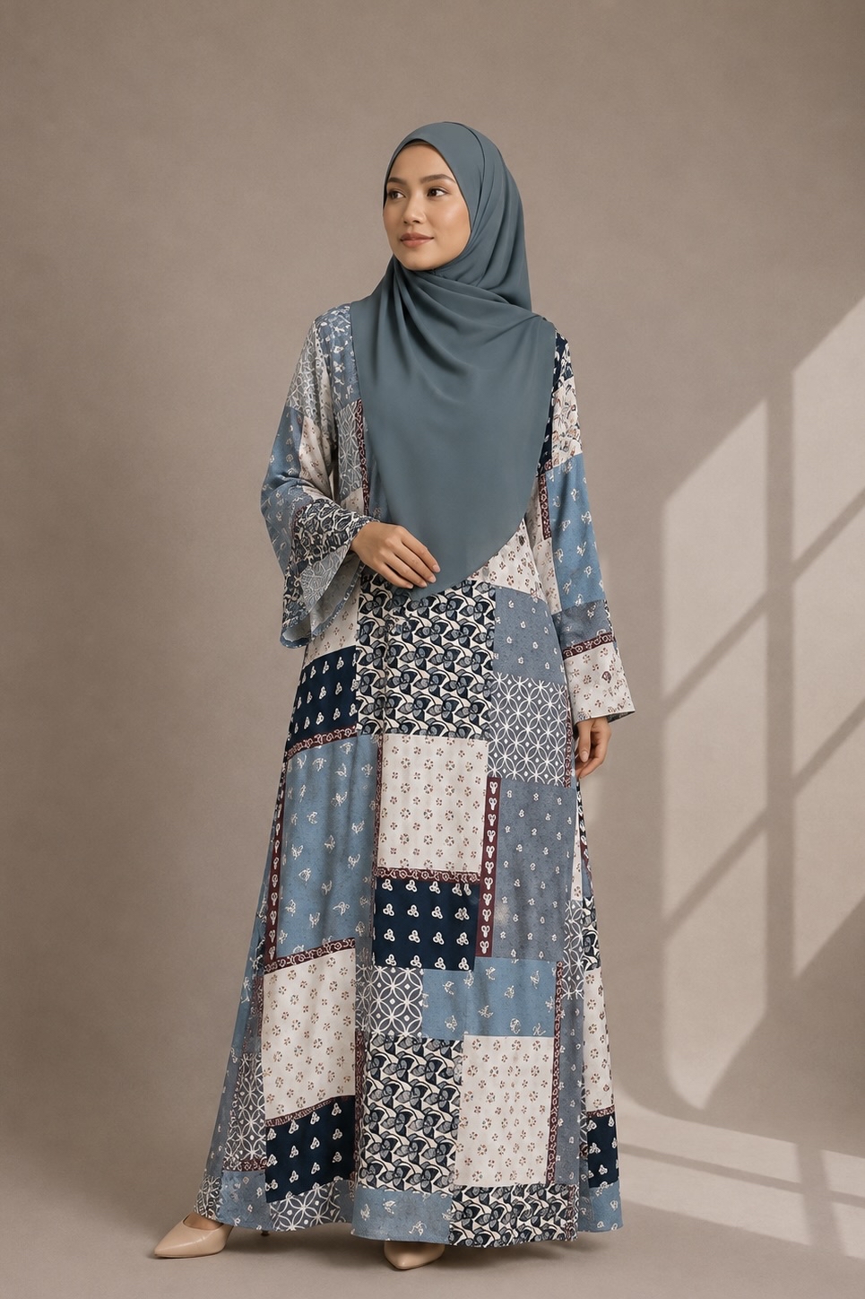 PATCHWORK in Turquoise Blue