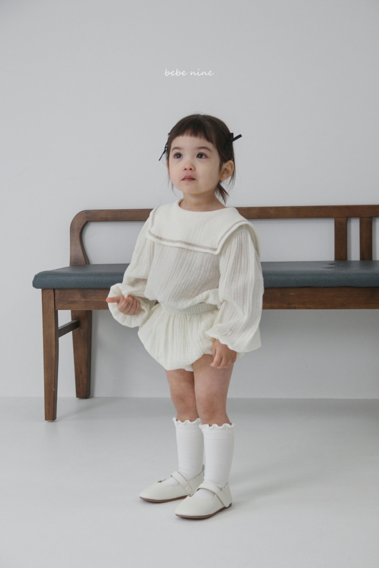 🌸預訂 韓國直送🌸🇰🇷Bebenine三色方型水手領上衣燈籠褲套裝