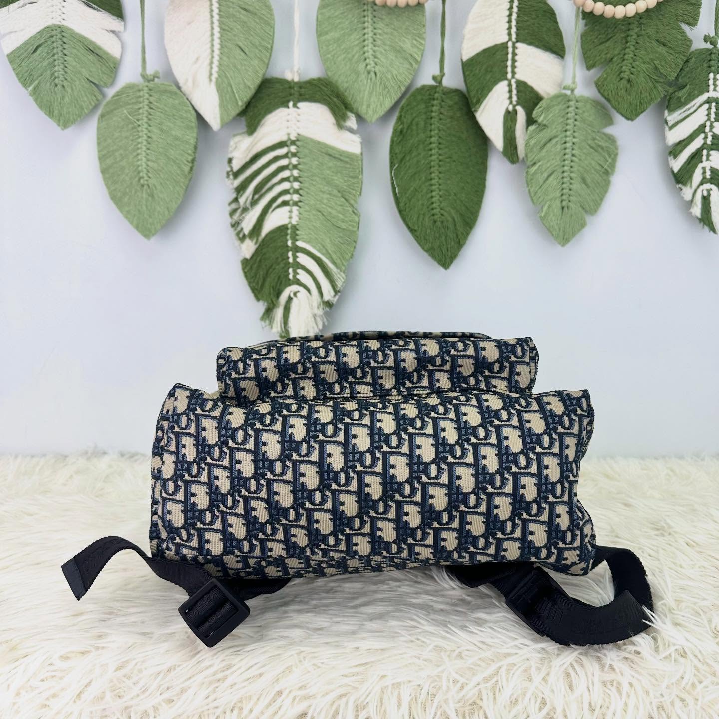 DIOR 🤍PRE OWNED Oblique 藍色緹花背包 2024年💙