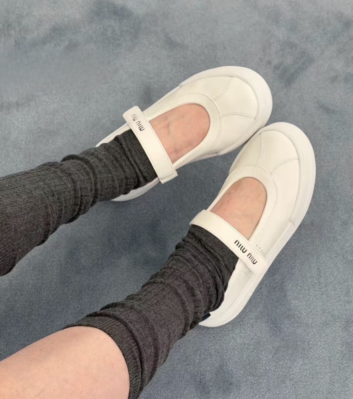 限時優惠✨新款🆕訂貨🍒MIUMIU Calf leather Maryjane   Size 36/36.5/37/37.5/40/40.5