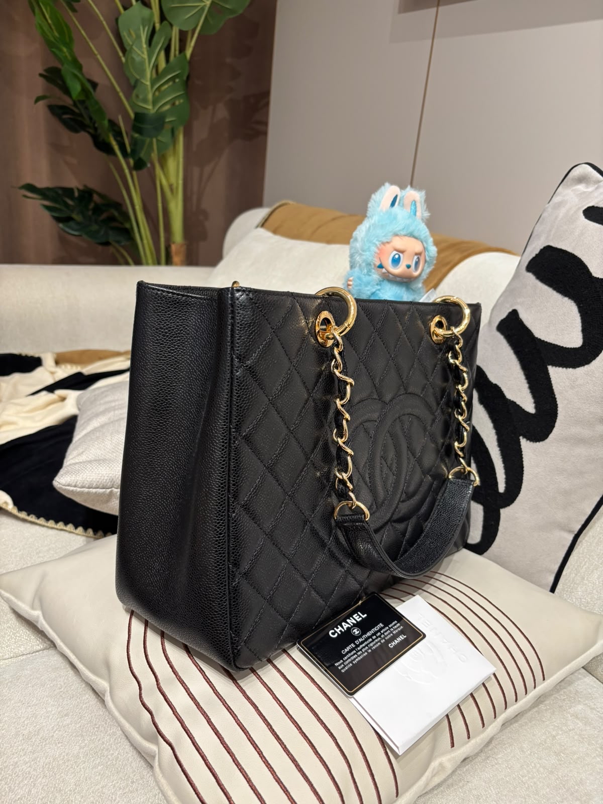 未使用品 Chanel GST Tote Bag 黑色荔枝牛皮金鏈 100%Authentic, unused未使用品 ✅收據✅20card✅Dust bag✅Box