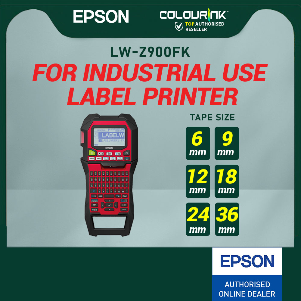 Epson Labelwork LW-Z900FK Heat Shrink Industrial Label Printer for Cable Management Sticker E550WVP E300VP PT-H110 D210    