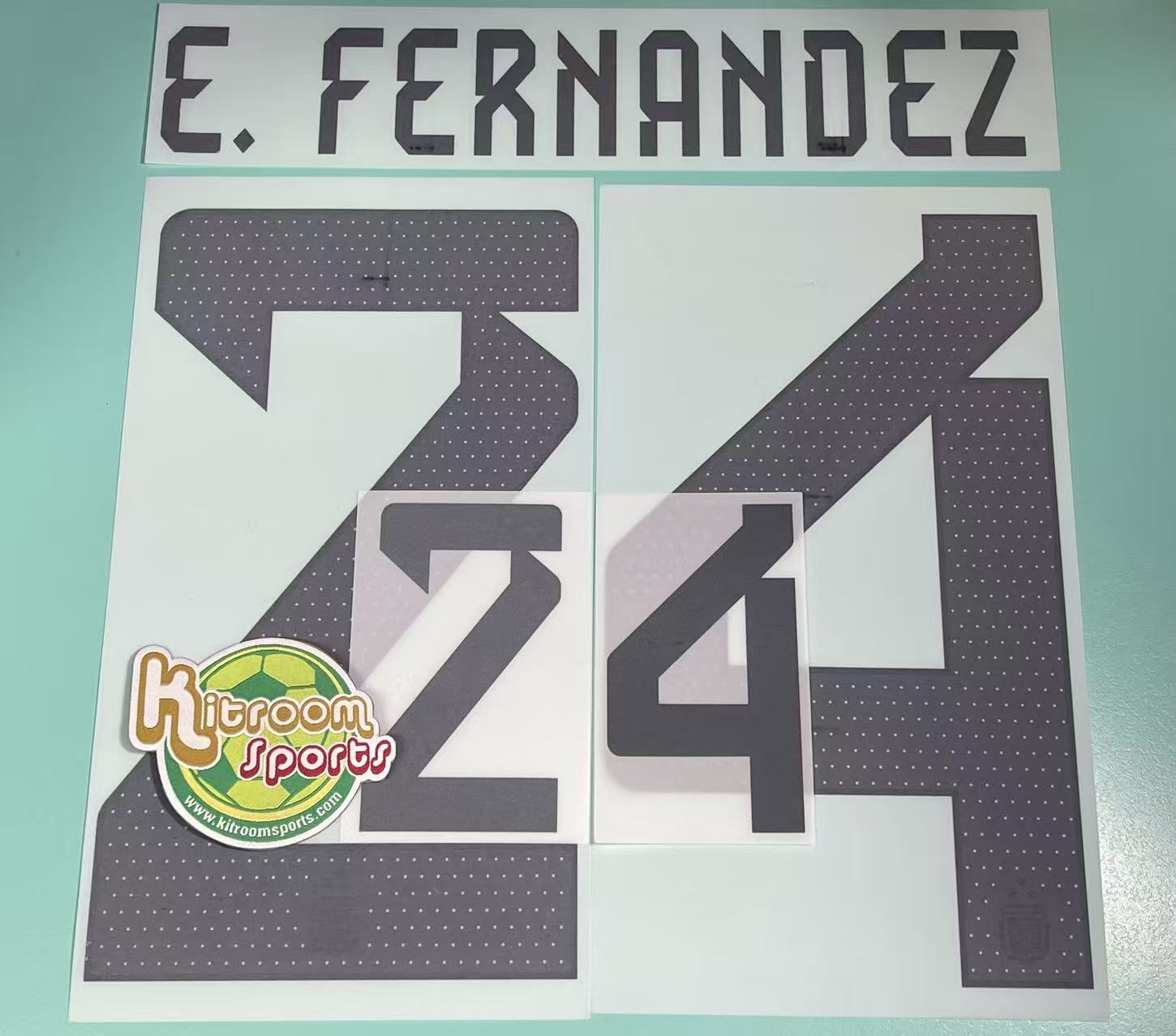 2023 Argentina Home Nameset #24 E.FERNANDEZ ( 3 Stsr )