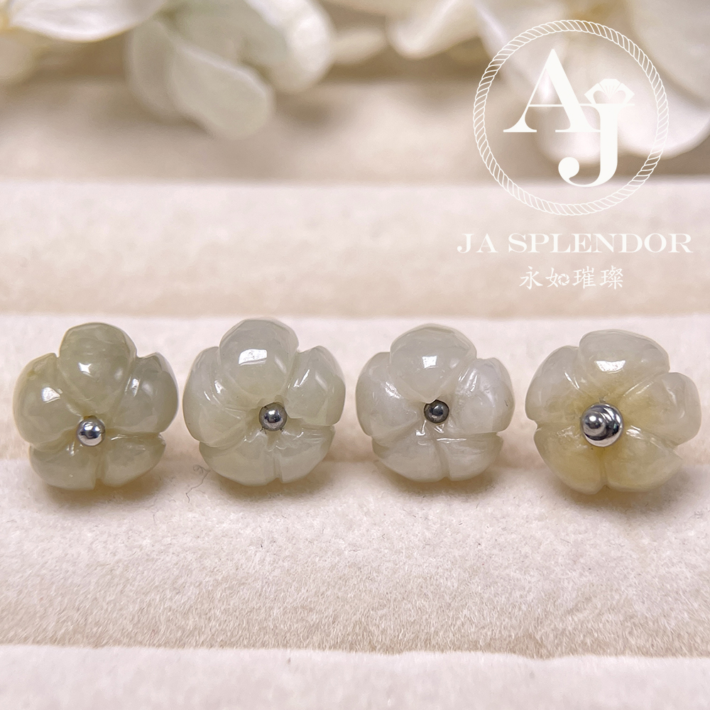 FBG26-H03 淡紫色立體蓮花純銀吊墜 (送鈦鋼項鏈)