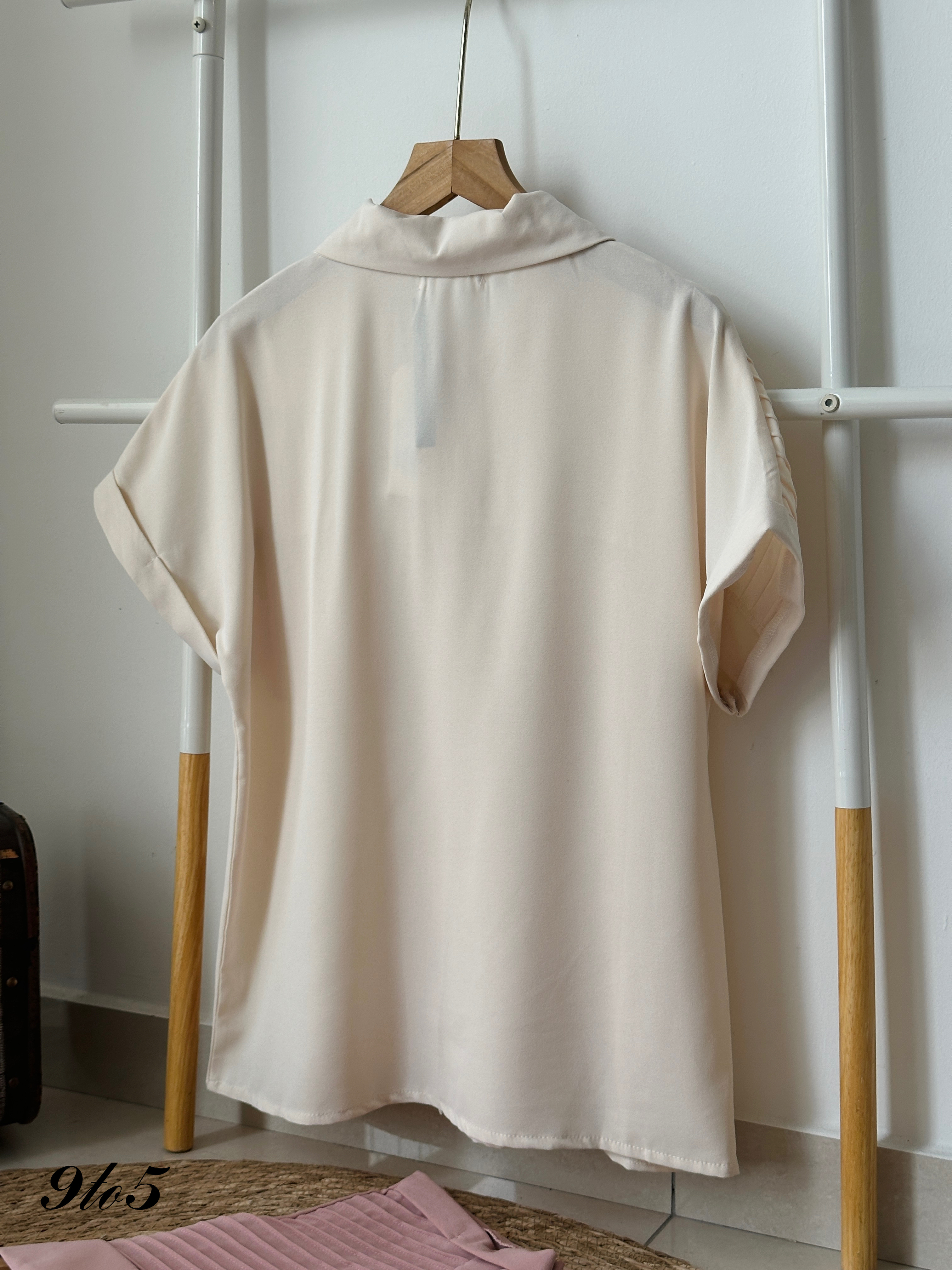 T3927 Cape Sleeve Stripe Shirt - 3 Colors