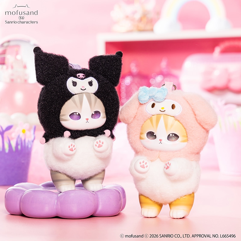 🌸 【預訂】mofusand x Sanrio Kiramekko 公仔掛飾<隨機> - 17/7新品