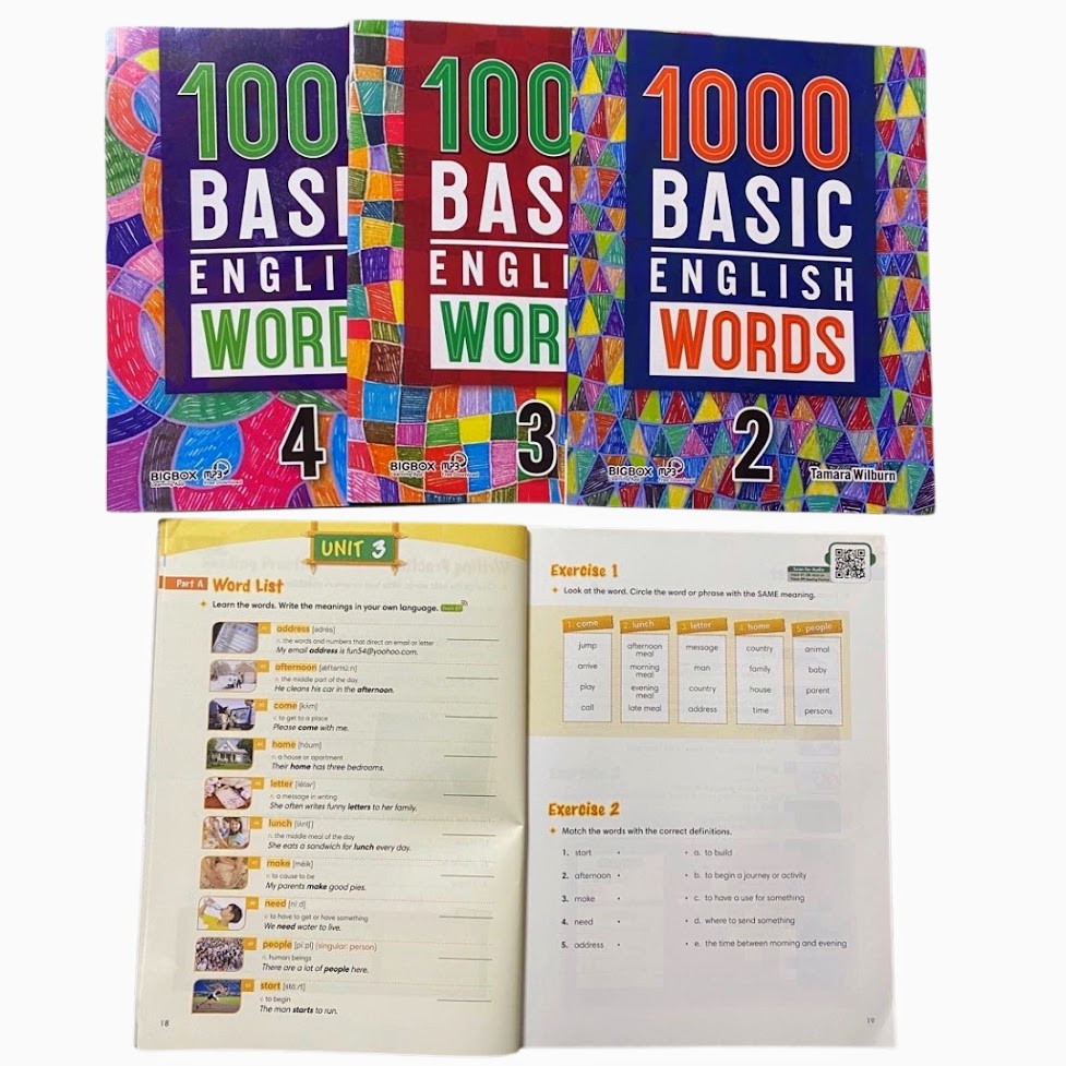 1000 basic English words 4 books | 小學中高年級｜ B180