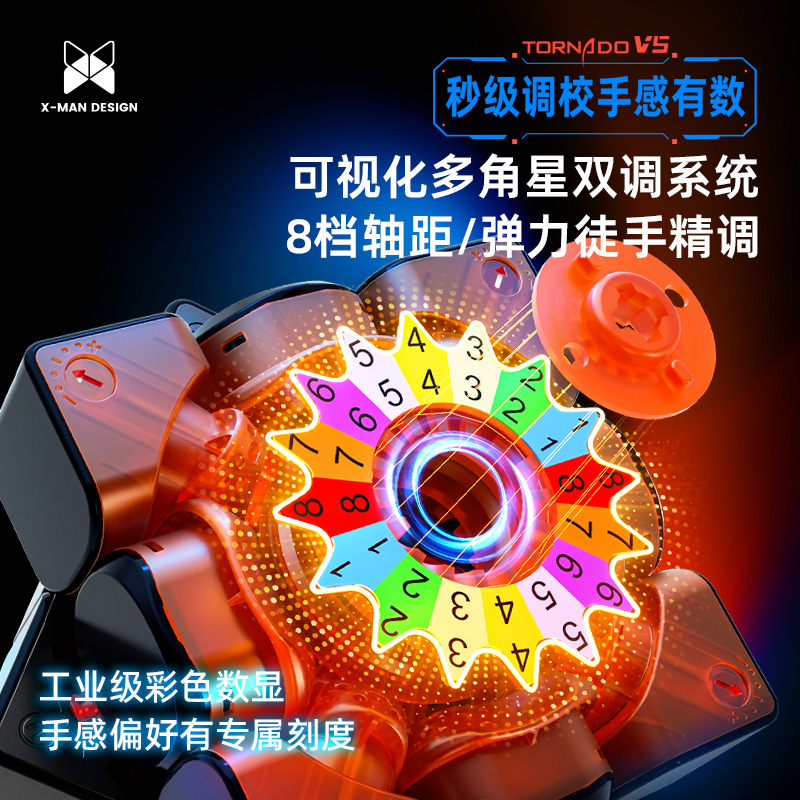 奇藝QY Tornado V5 M 風三階五代 旗艦3x3磁力扭計骰