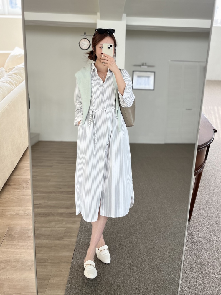 The Striped Shirt Dress