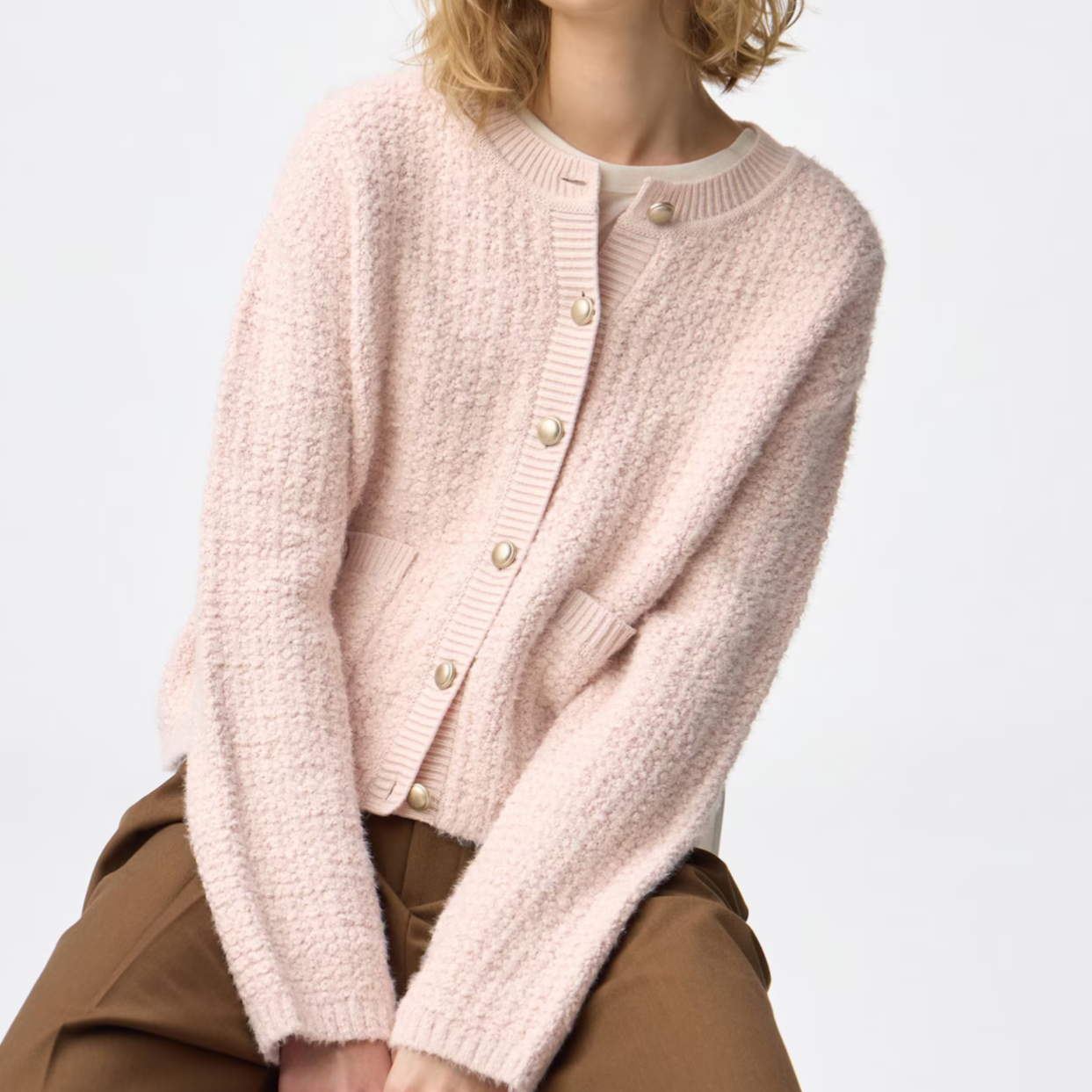 GU Tweed Knit Cardigan