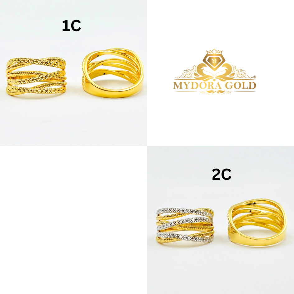 MYDORA Cincin Silang Signature 6 Layer (5G) l EMAS 916/22K