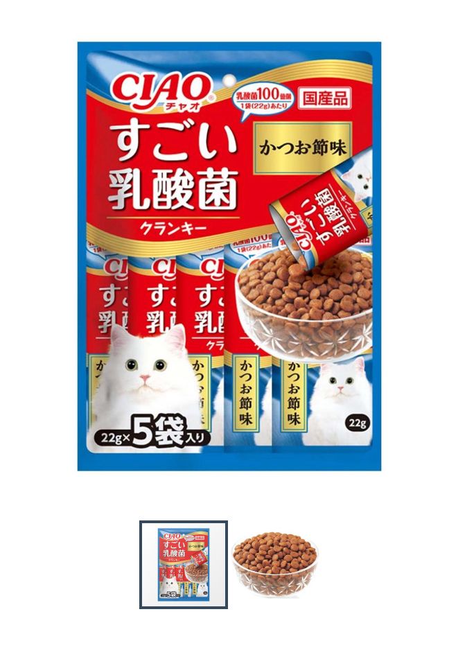日本 CIAO 貓用乳酸菌小食鰹魚口味 22g x 5袋