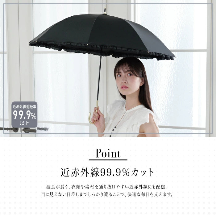 🔥🔥【日本直送《NIFTYCOLOURS》輕量碳纖大傘面晴雨兼用縮骨遮 60cm】