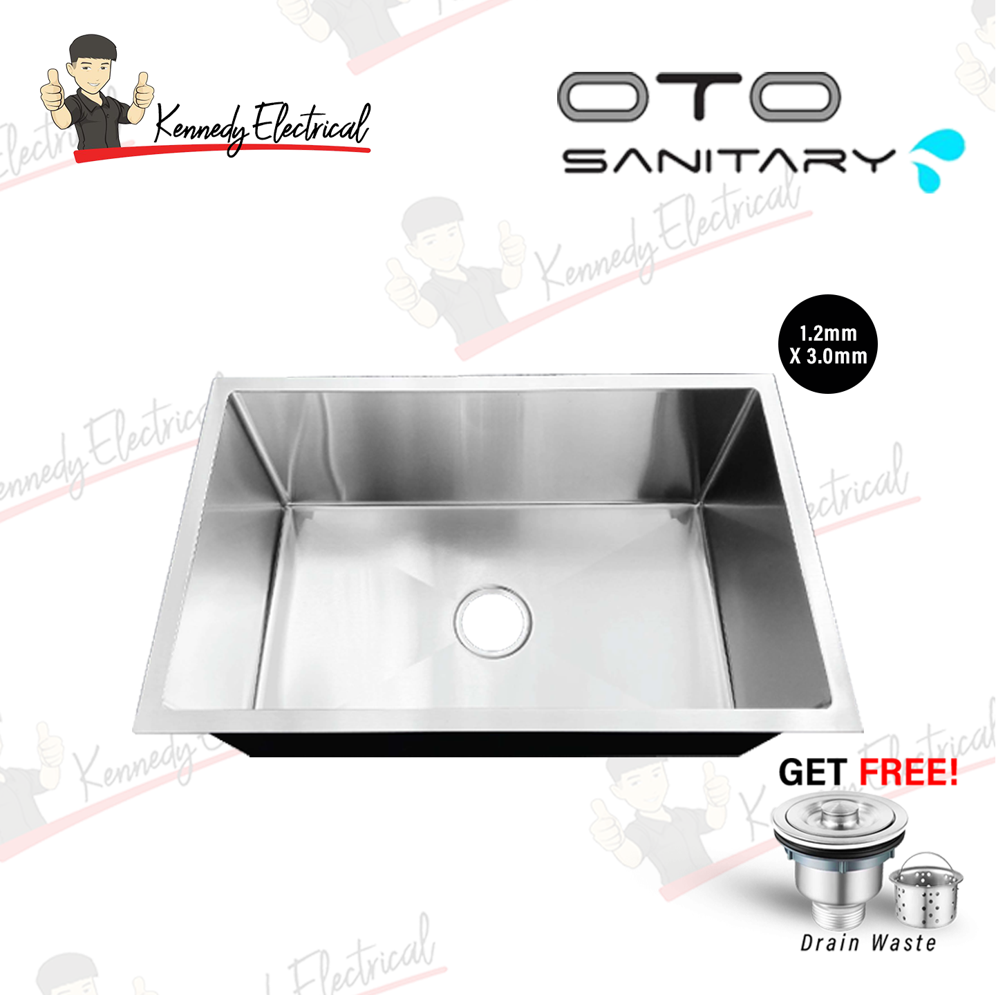 Otosani Single Bowl Stainless Steel Kitchen Sink (7246#) OTOSS7246