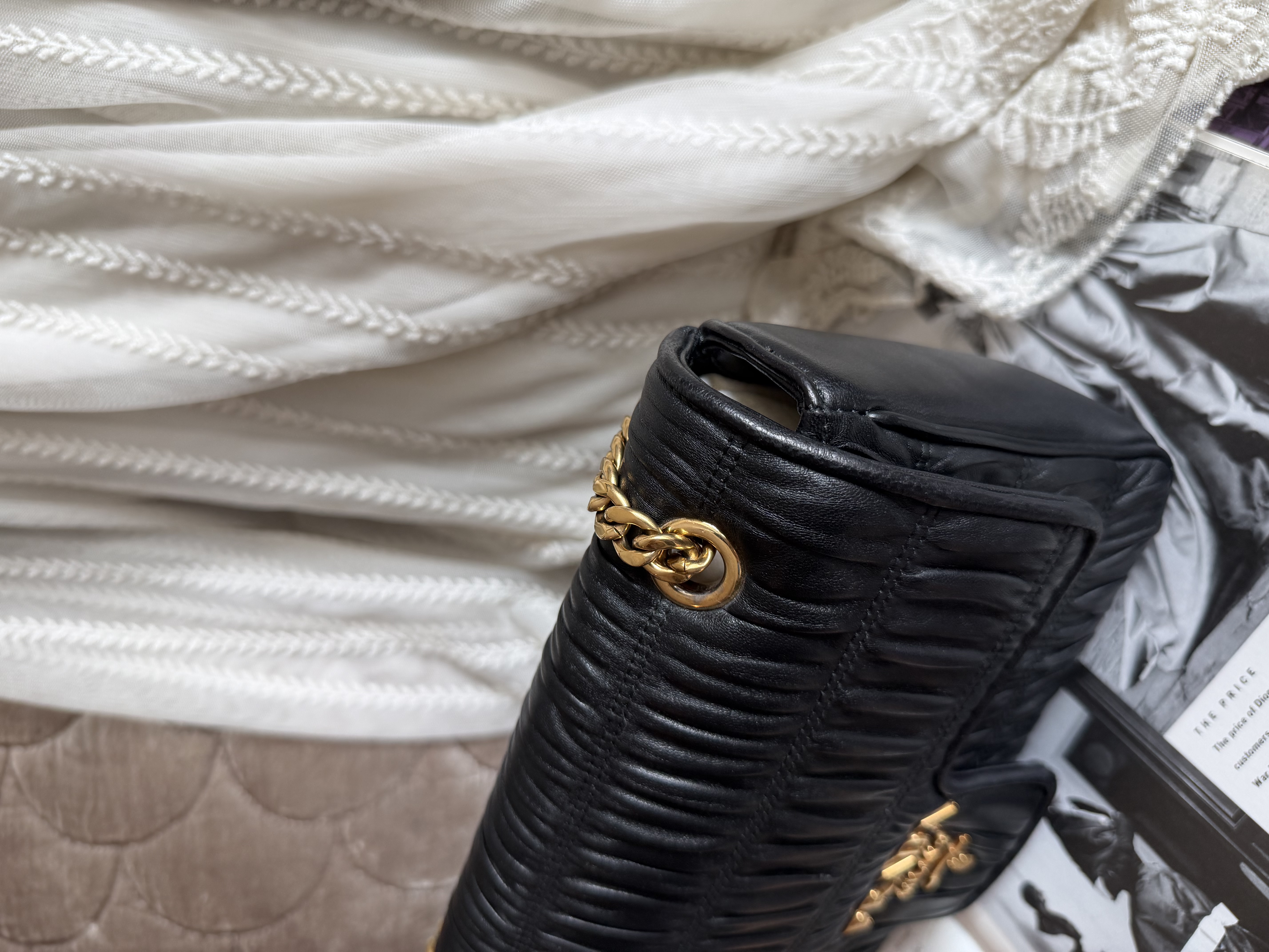 Prada Matelassé chain bag.