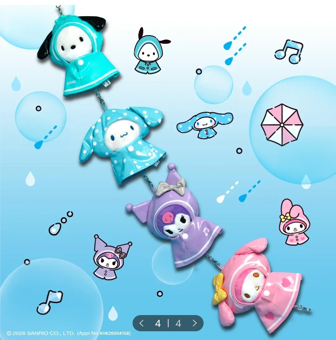 [ 韓國 Sanrio ]  Olive Young x Sanrio Rainy Day 雨天公仔系列
