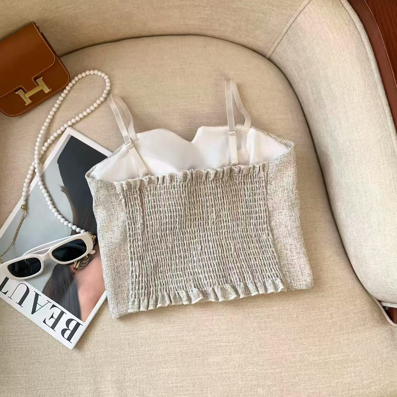 TP310法式小香风吊带